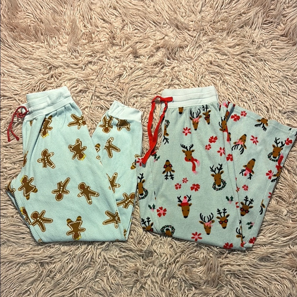 Free Press Bundle of 2 Holiday Pajama/Lounge Pants